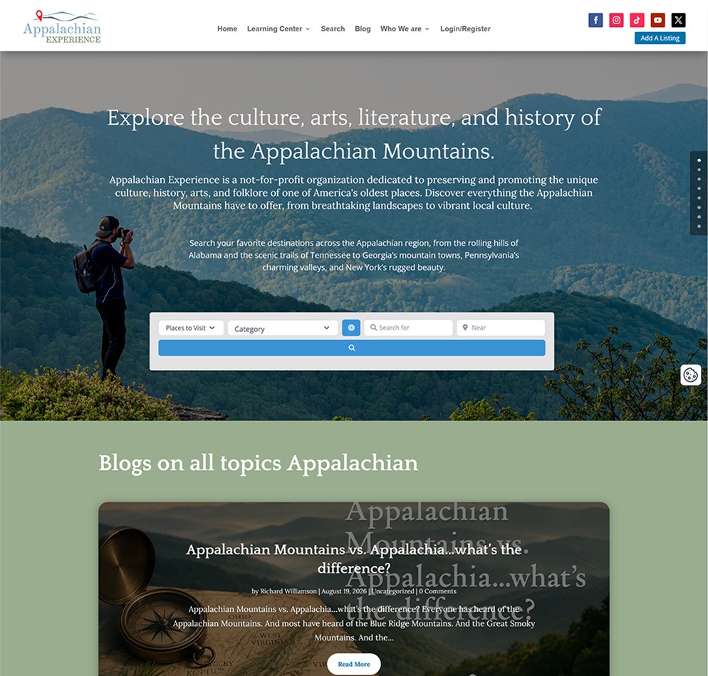 Appalachian Experience Website