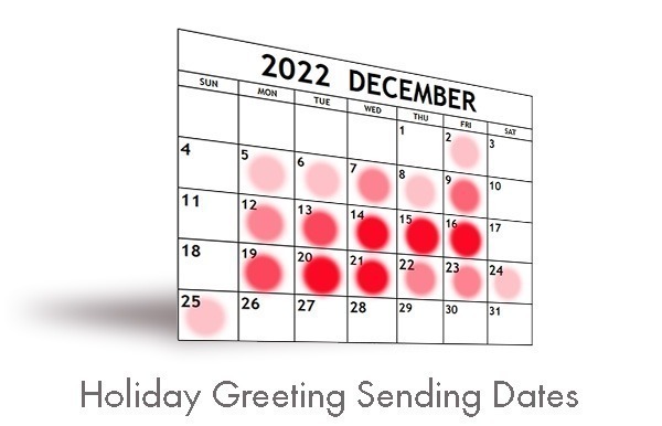 company holiday greeting sending dates