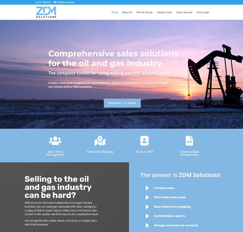 ZDM Solutions website design