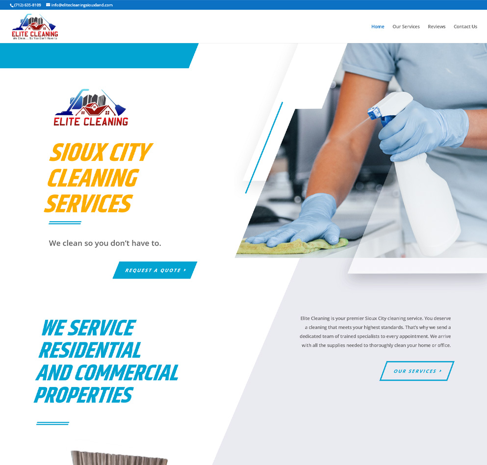 Elite Cleaning Sioux Land Website